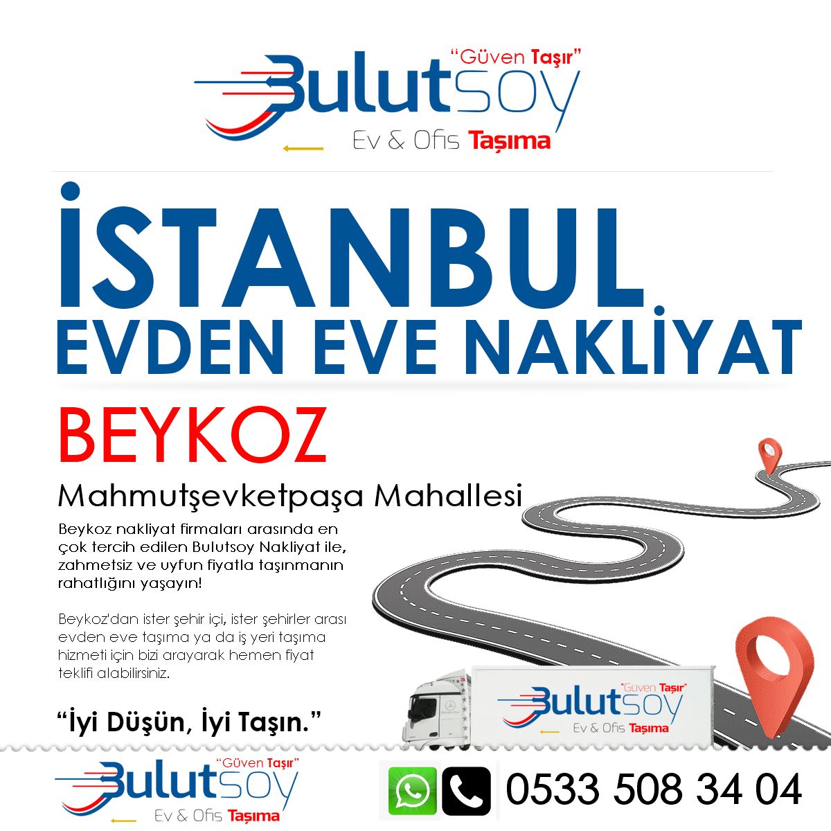 Beykoz Mahmutşevketpaşa'da EVden Eve Nakliyat, İş Yeri Taşıma ve Depolama Hizmeti