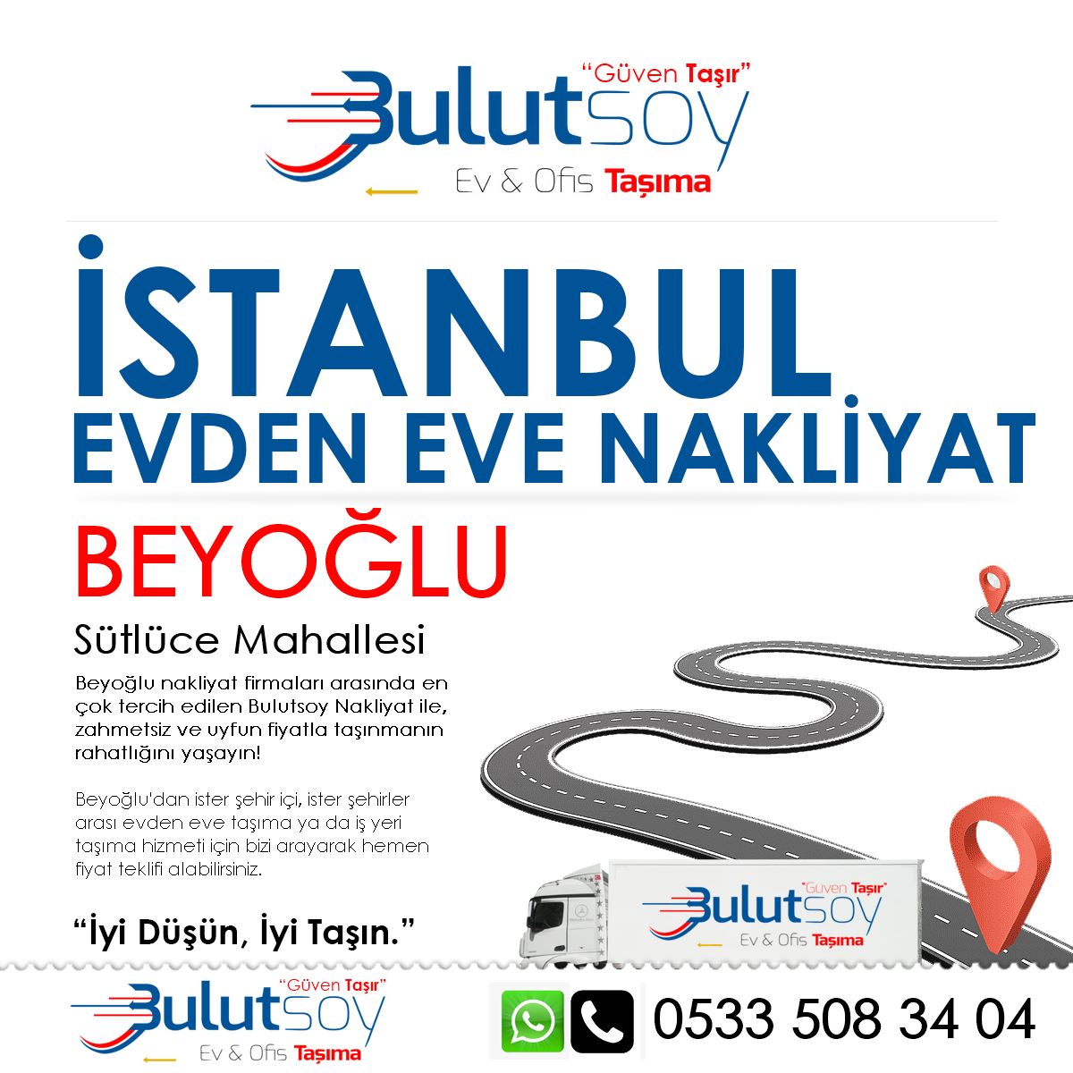 Beyoğlu Sütlüce'de EVden Eve Nakliyat, İş Yeri Taşıma ve Depolama Hizmeti