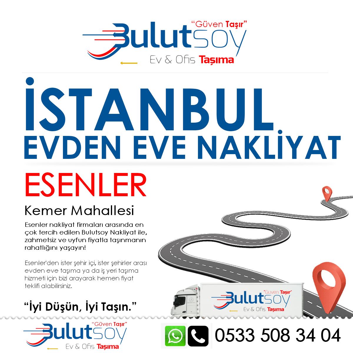 Esenler Kemer'de EVden Eve Nakliyat, İş Yeri Taşıma ve Depolama Hizmeti