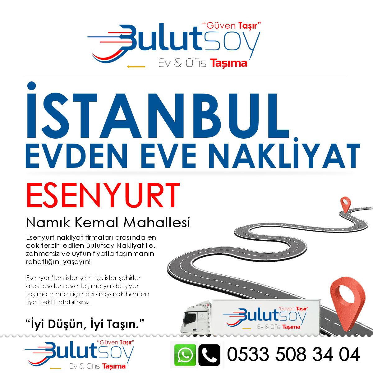 Esenyurt Namık Kemal'da EVden Eve Nakliyat, İş Yeri Taşıma ve Depolama Hizmeti