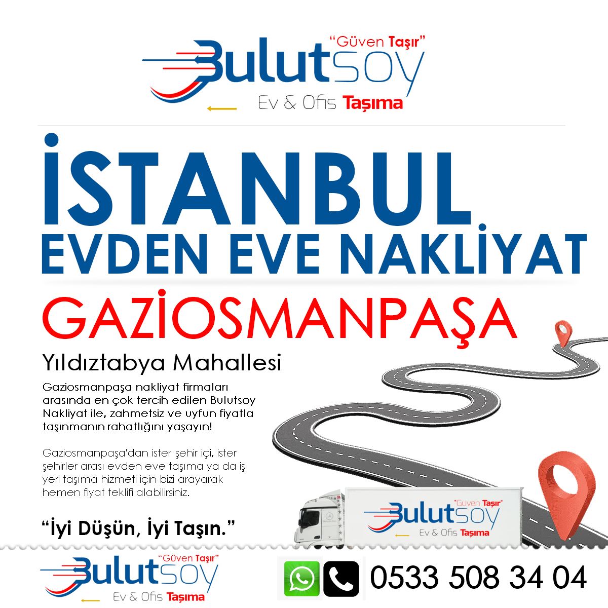 Gaziosmanpaşa Yıldıztabya'da EVden Eve Nakliyat, İş Yeri Taşıma ve Depolama Hizmeti