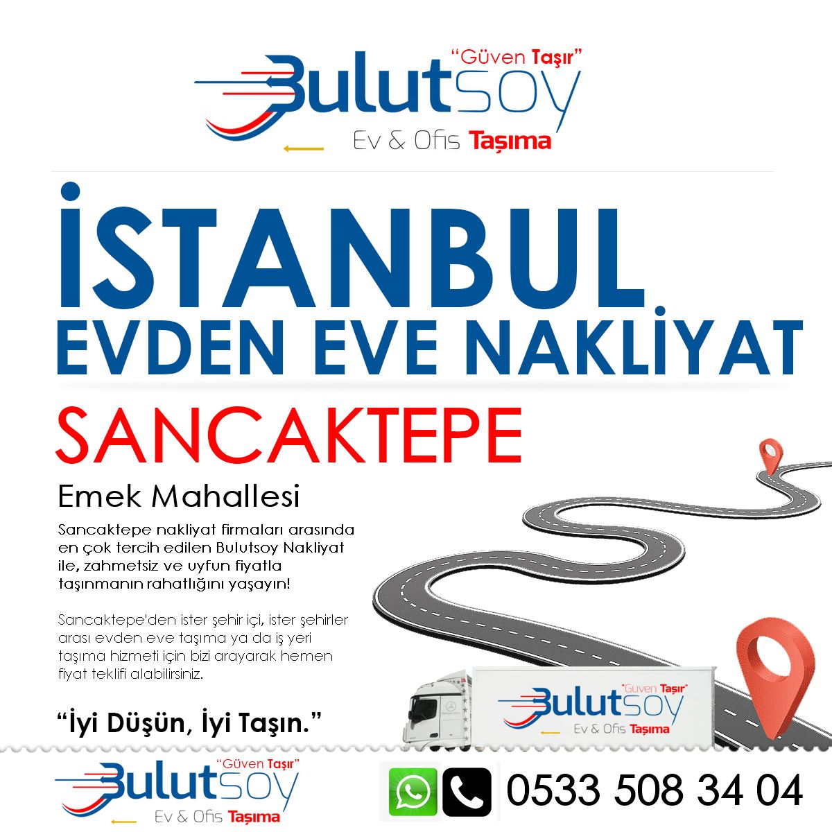 Sancaktepe Emek'te EVden Eve Nakliyat, İş Yeri Taşıma ve Depolama Hizmeti