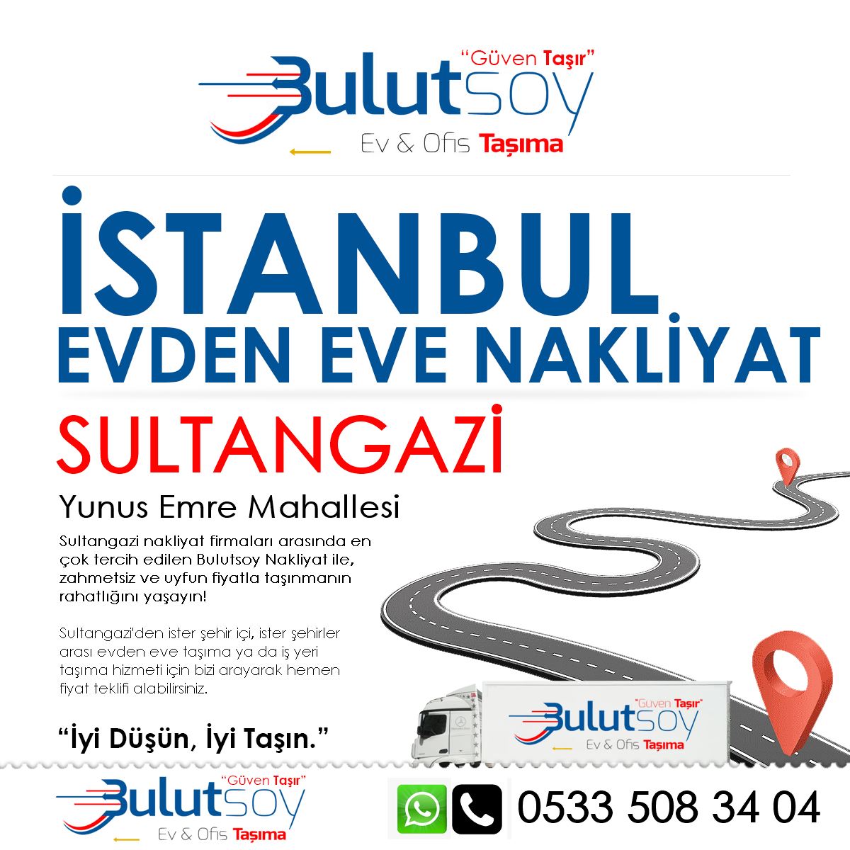 Sultangazi Yunus Emre'de EVden Eve Nakliyat, İş Yeri Taşıma ve Depolama Hizmeti