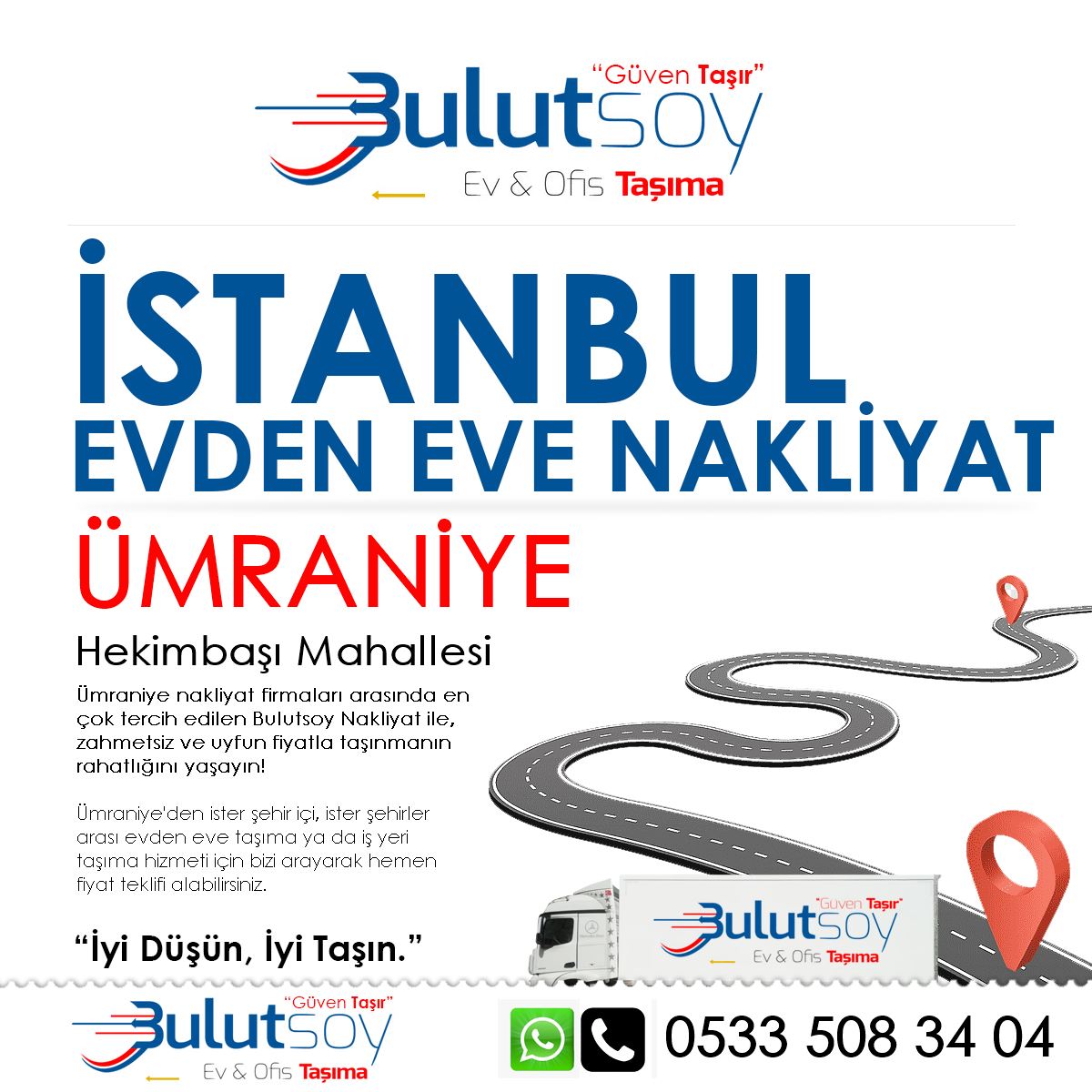 Ümraniye Hekimbaşı'da EVden Eve Nakliyat, İş Yeri Taşıma ve Depolama Hizmeti